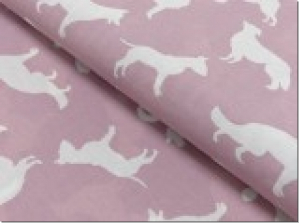 Kuscheldecke - Hunde rosa